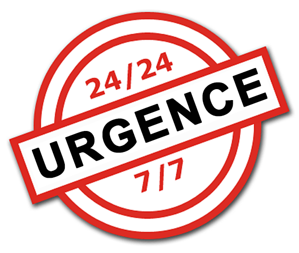 Intervention en cas d'urgence 7 jours sur 7 et 24 heures sur 24 !